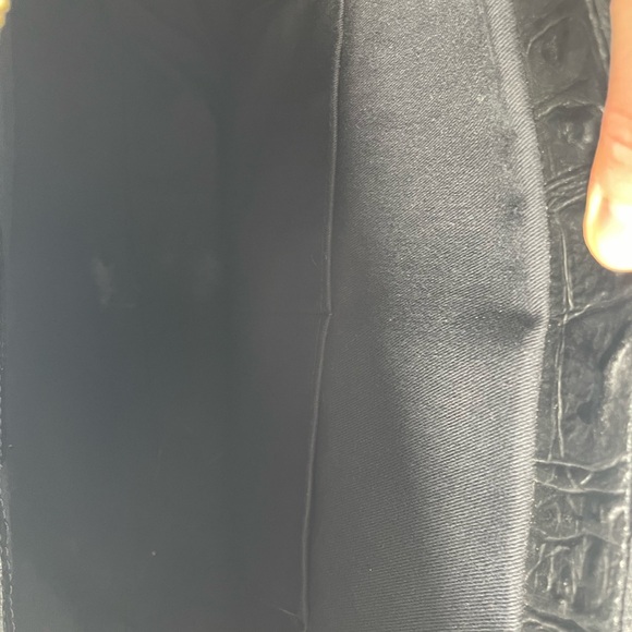 Lisa Robertson Limited Croc Embossed Leather handbag Crossbody Tote Old Money - Picture 11 of 12